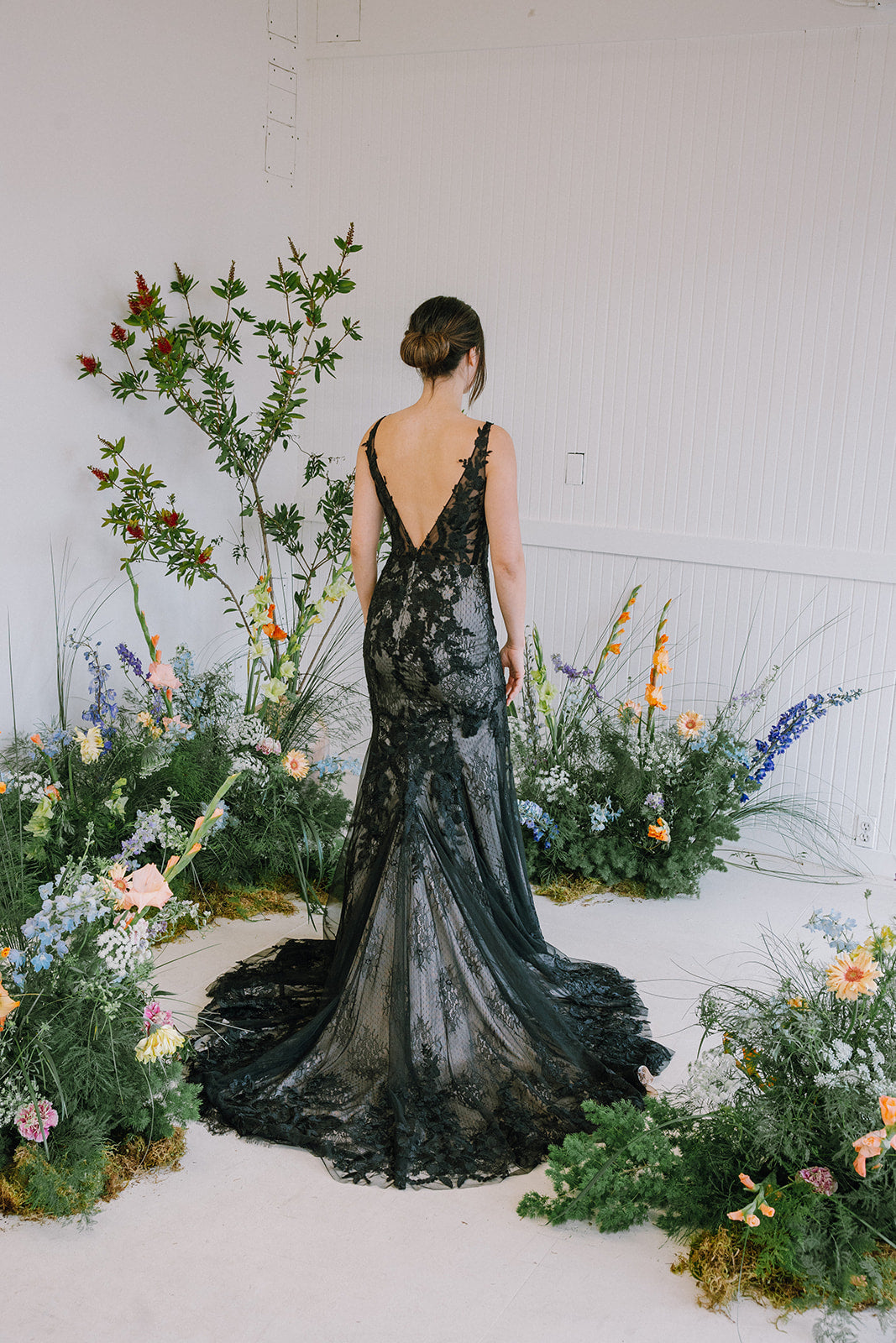 The Reina Gown in Black