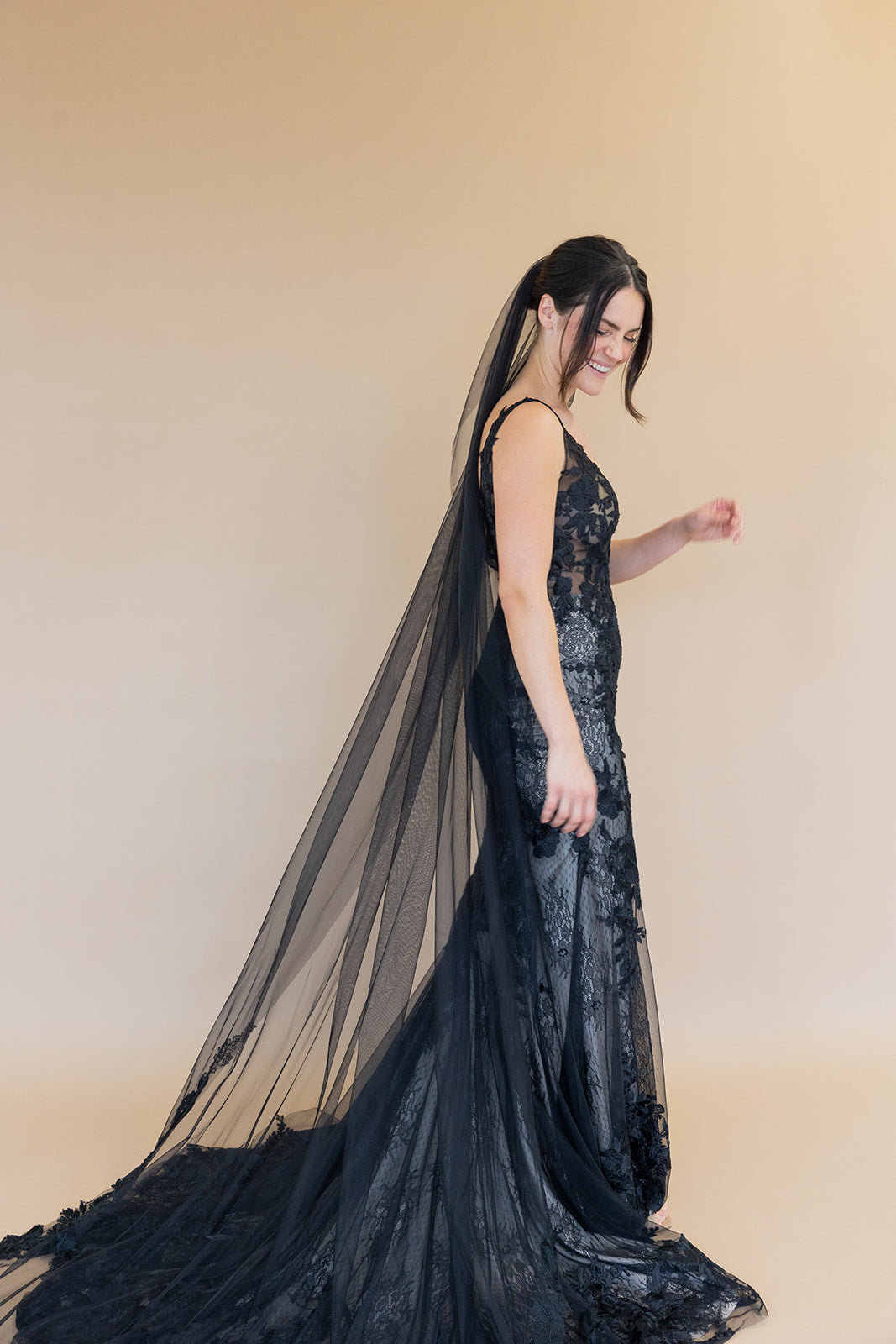 The Reina Gown in Black