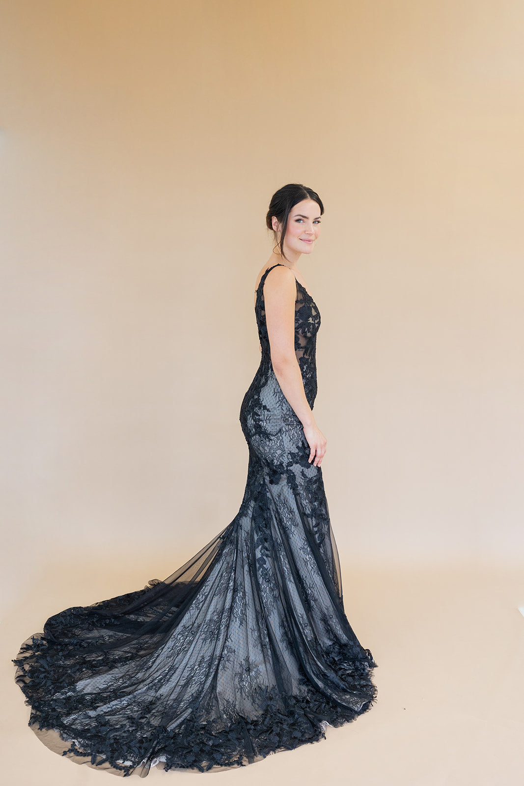 The Reina Gown in Black